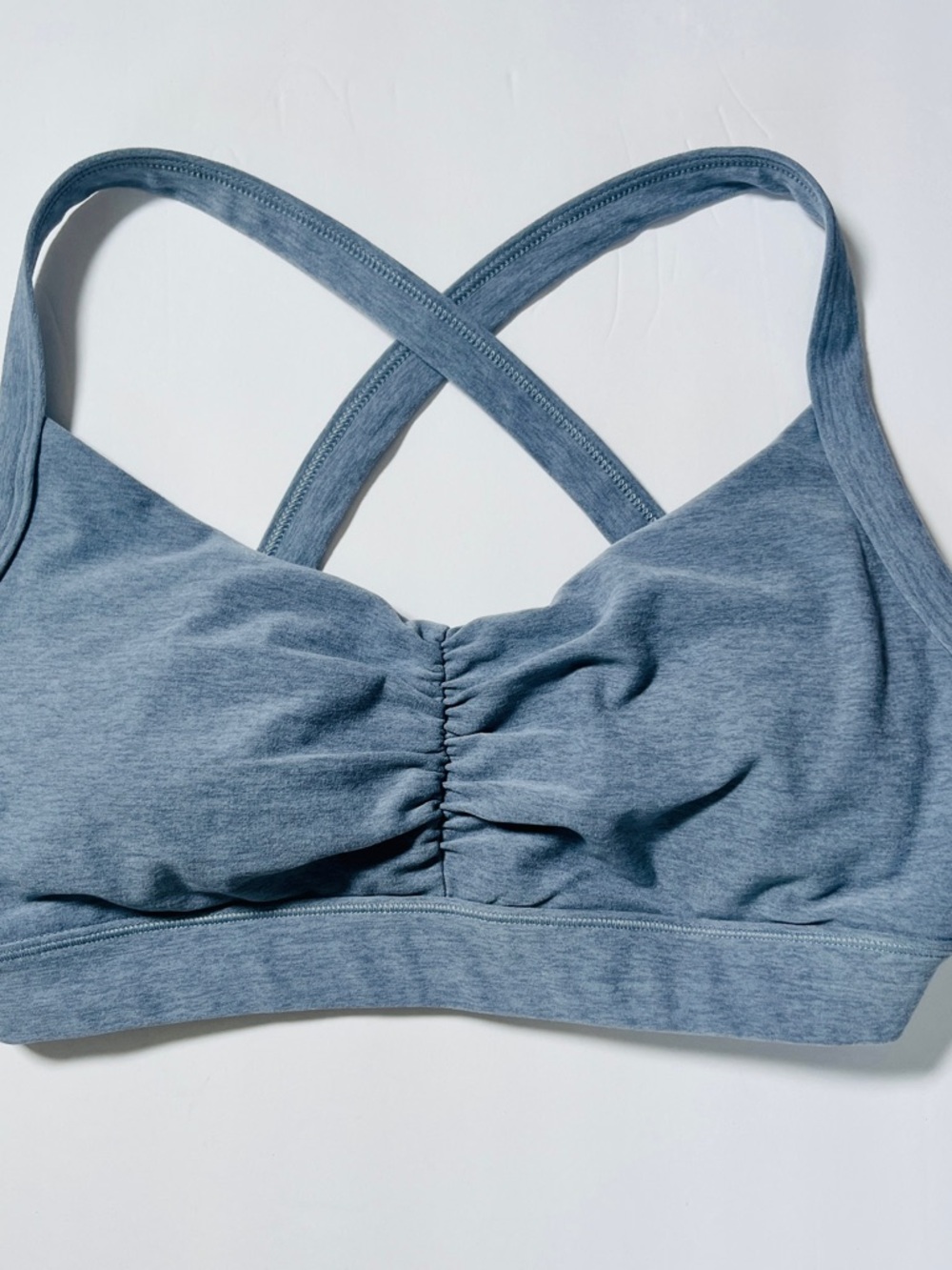 Vuori Elevation Ruched Sports bra, Blue, Size M